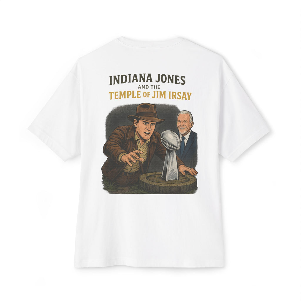Indiana Jones and the Temple of Jim Irsay - Boxy Tee, Perfect Gift for Colts Fans, Retro Style, Streetwear, Casual Wear, Fan Merchandise